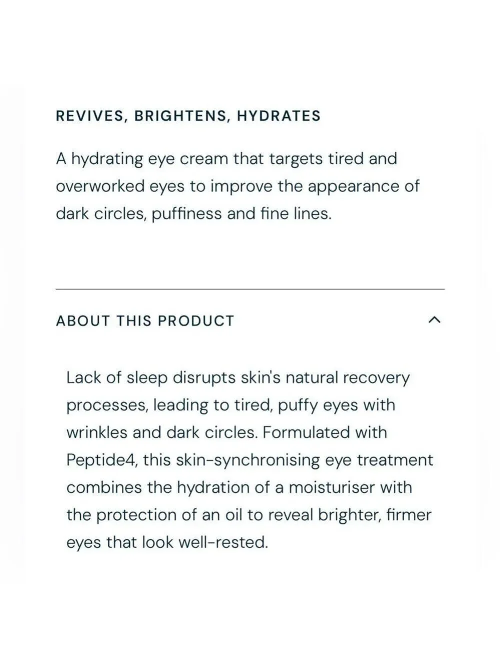 NIB ELEMIS Peptide⁴ Eye Recovery Cream Reviving Eyecream